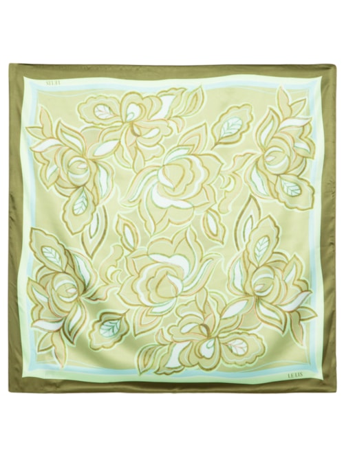 Lenço Feminino Bordado II - Verde
