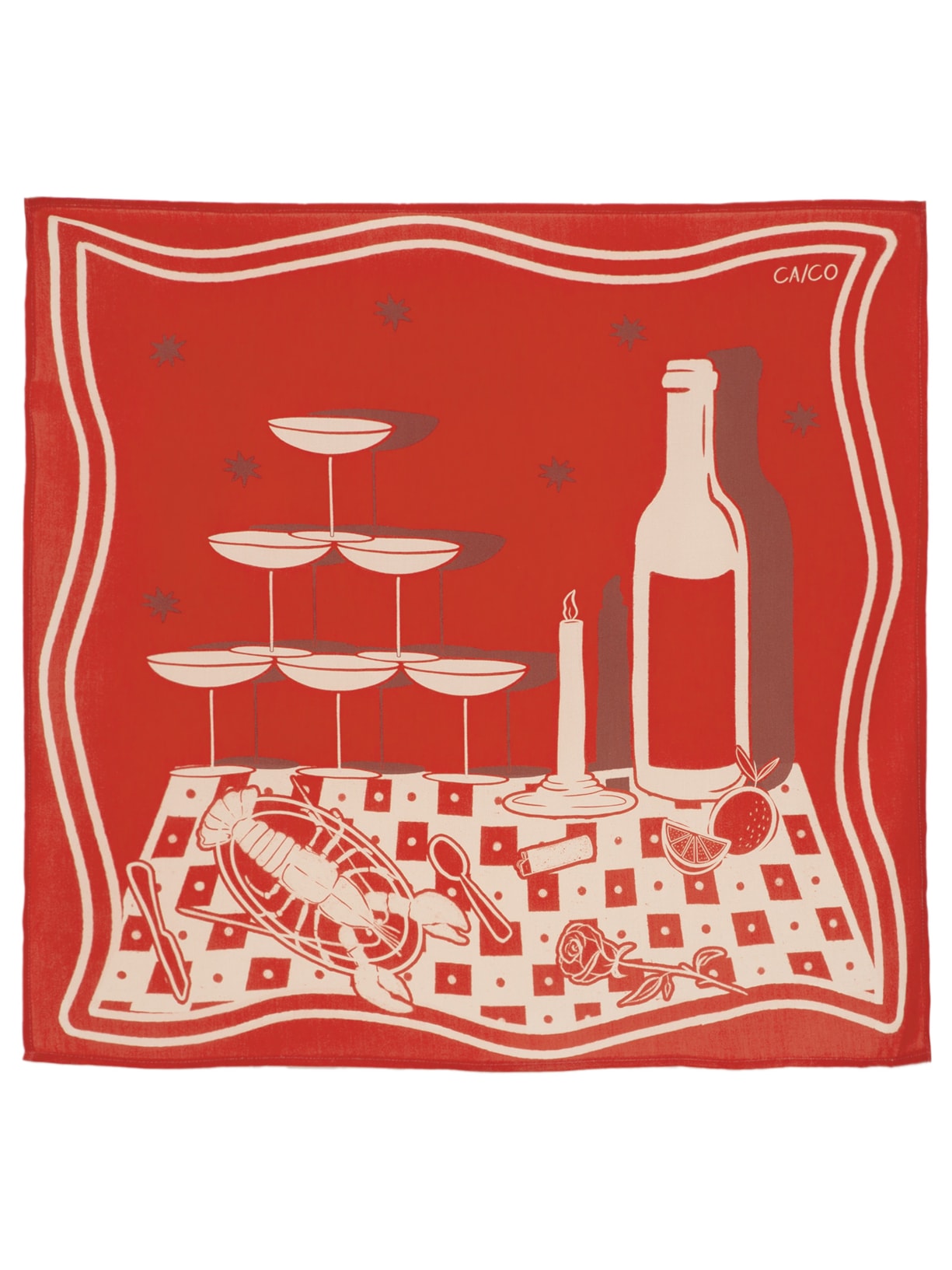 Lenço Feminino Brunch - Vermelho