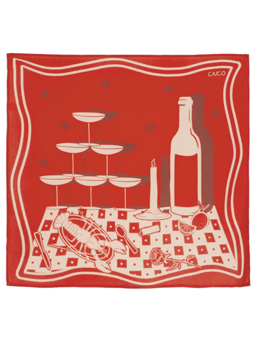 Lenço Feminino Brunch - Vermelho