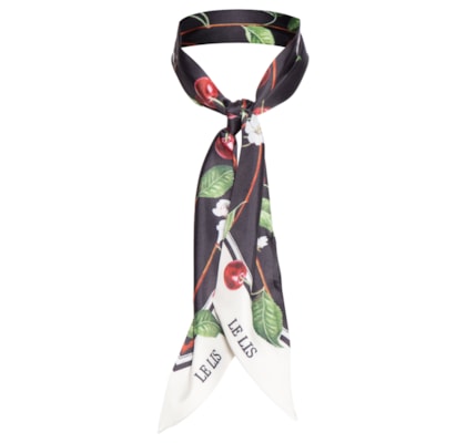 Lenço Feminino  Cereja – Preto