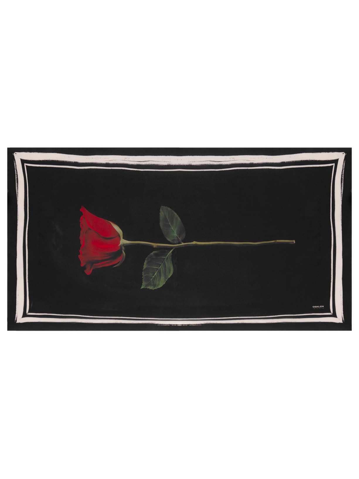 Lenço Feminino Classic Rose - Preto