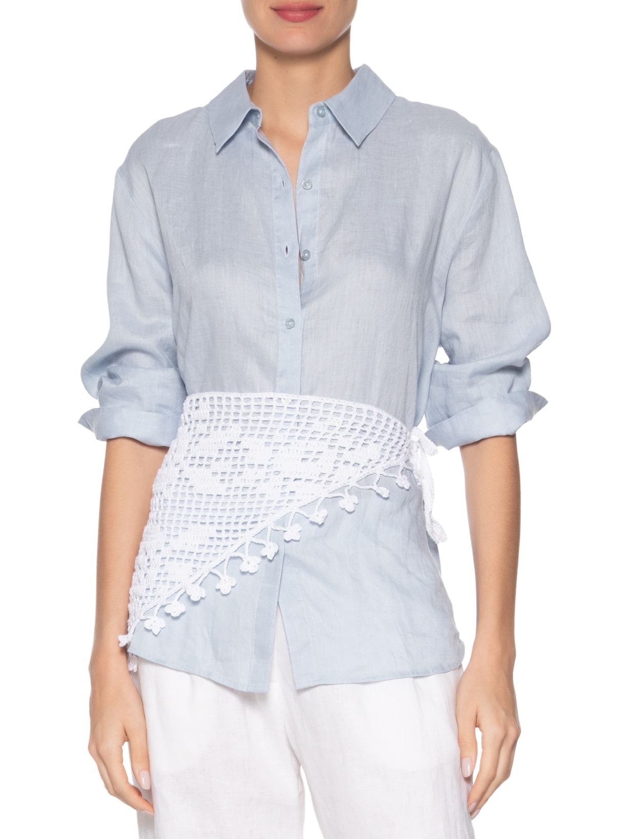 Lenço Feminino Crochet Fernanda Branco Shop2gether + Vem Meu Bem