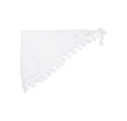 Lenço Feminino Crochet Fernanda - Branco