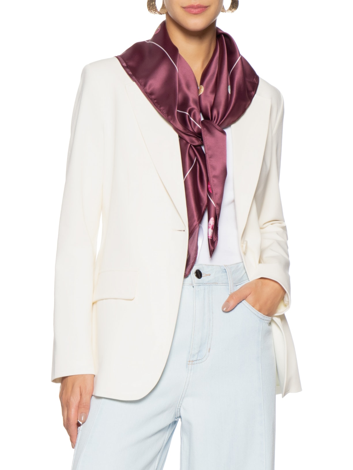 Lenço Feminino Esmeralda Vermelho Le Lis