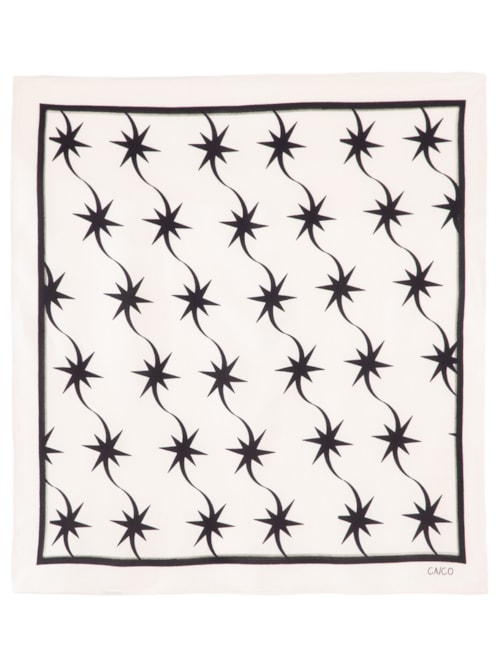 Lenço Feminino Estrela - Branco