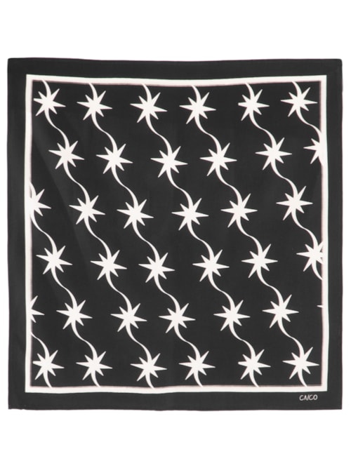 Lenço Feminino Estrela - Preto