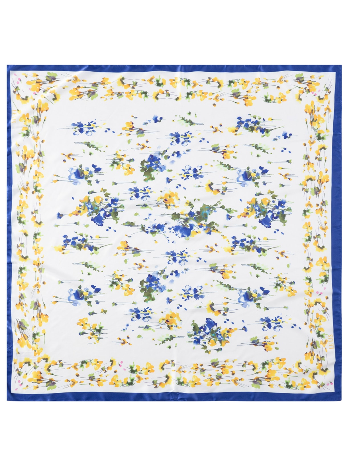 Lenço Feminino Floral Aquarelle - Branco