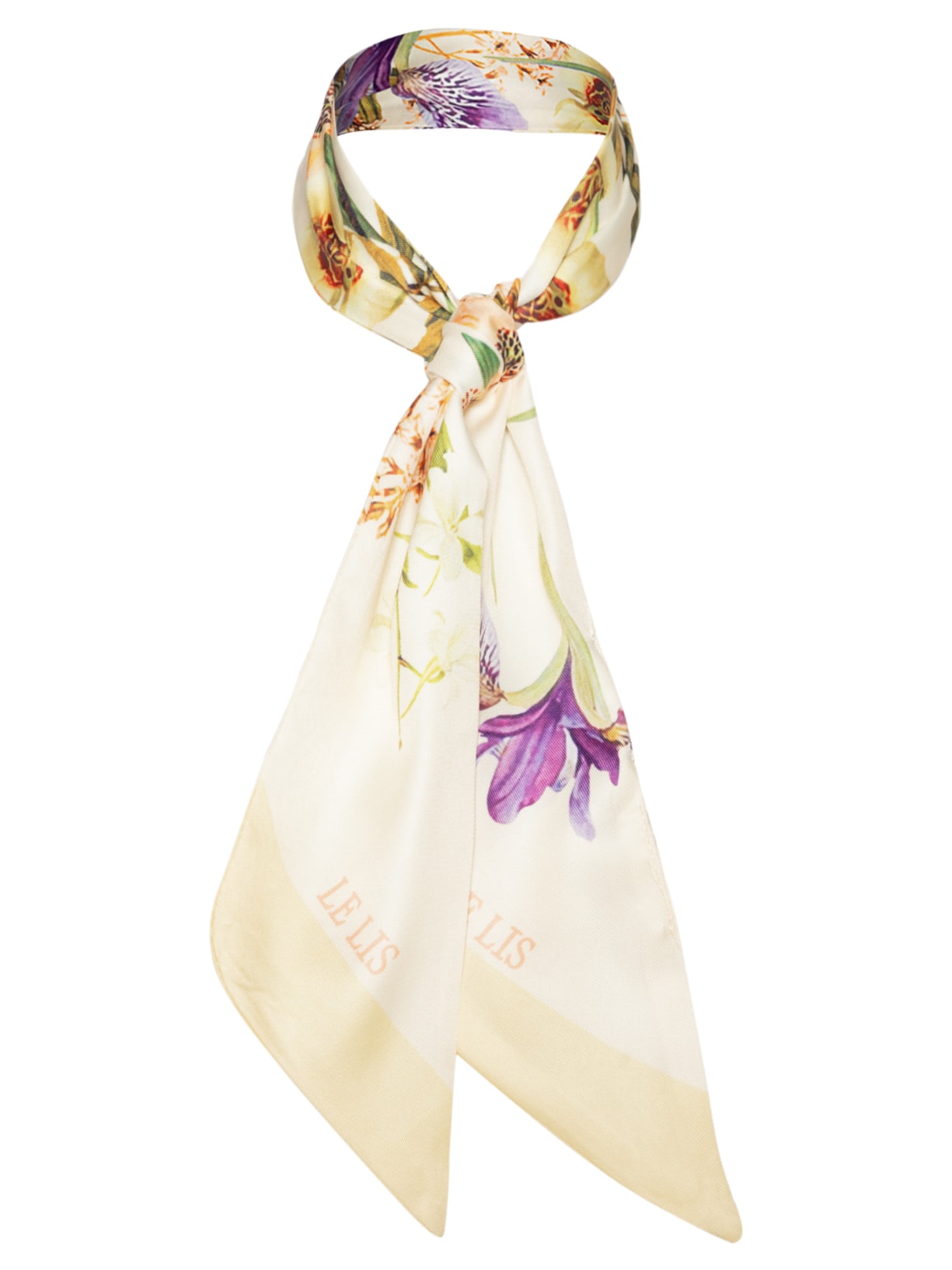 Lenço Feminino Floral Festa Cream Bege Le Lis