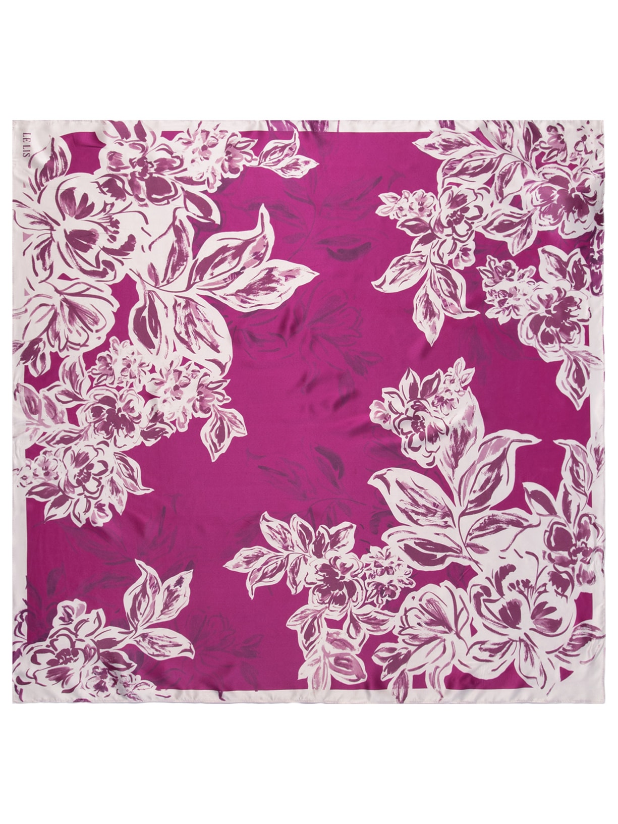 Lenço Feminino Floral Sketch Vermelho Le Lis