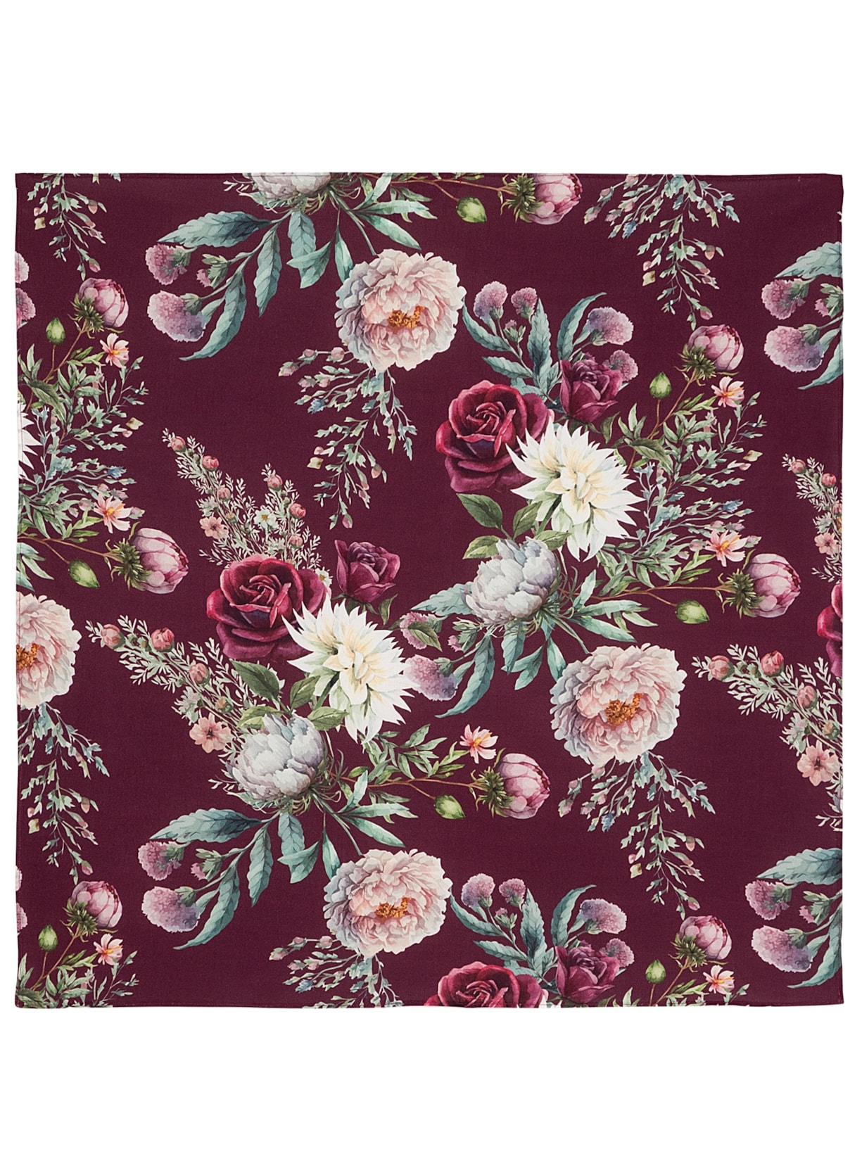 Lenço Feminino Floral Wine - Roxo