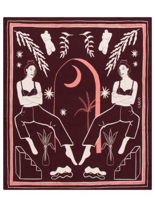 Lenço Feminino Greco - Marrom