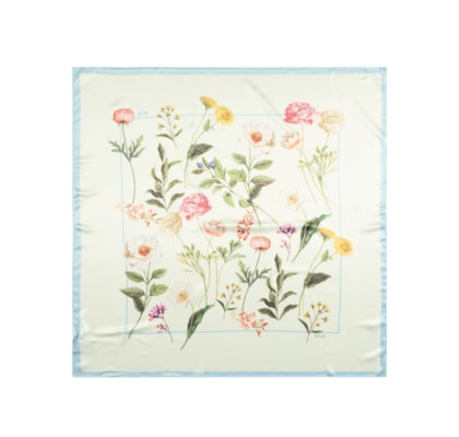 Lenço Feminino Jardim I - Rosa