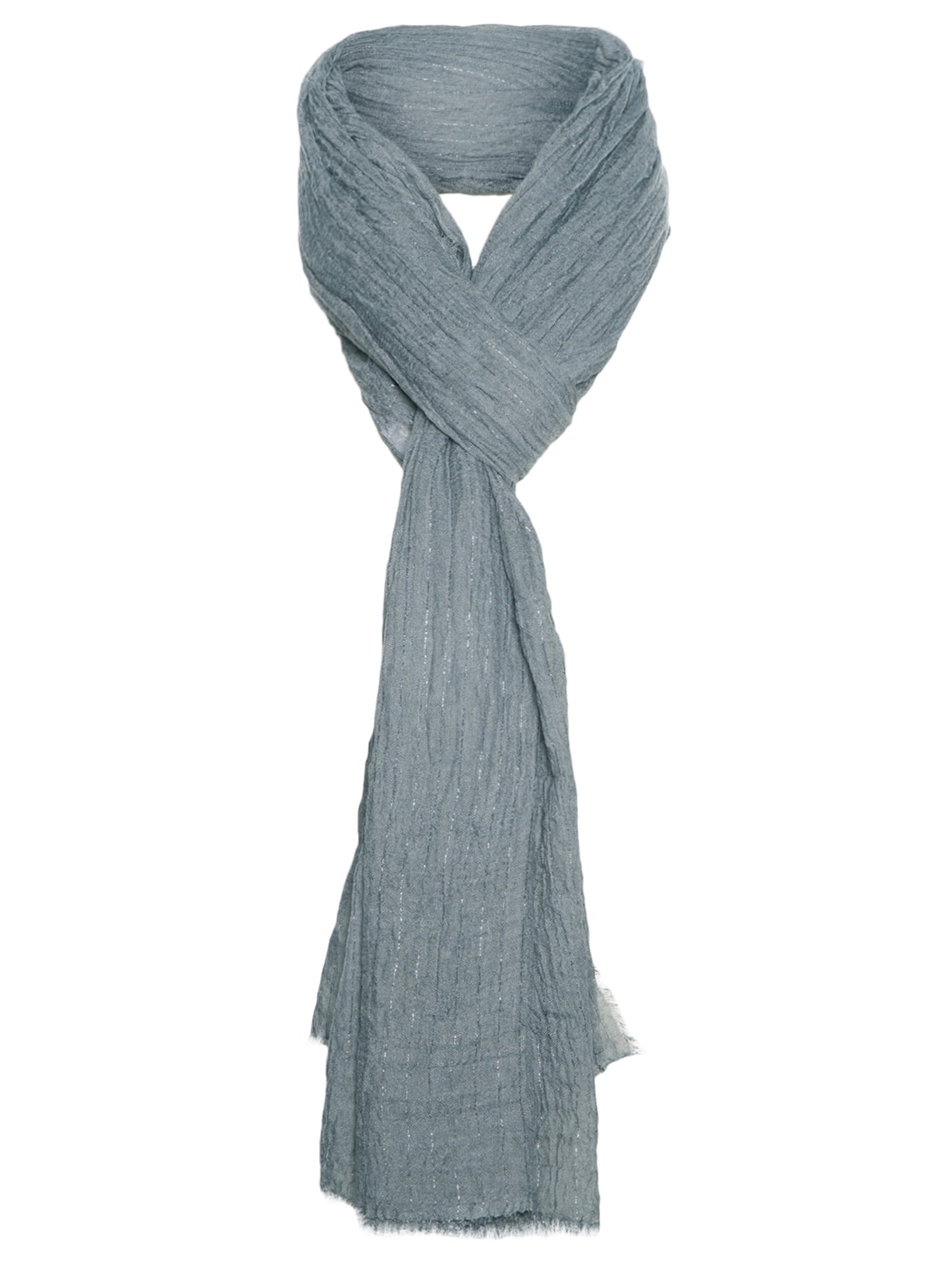 Lenço Feminino Leve Fio Lurex - Cinza