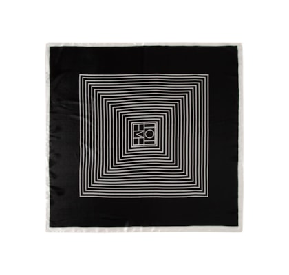 Lenço Feminino Listrado - Preto