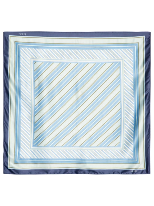 Lenço Feminino Listras Coord I - Azul