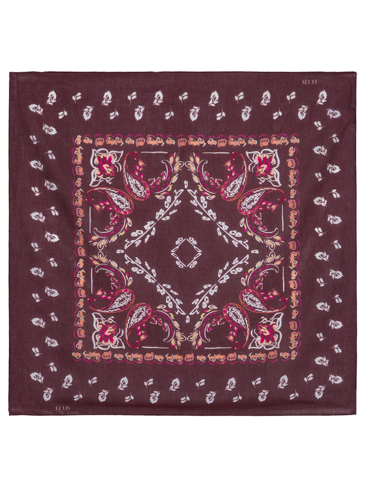 Lenço Feminino Paisley Marrom Le Lis