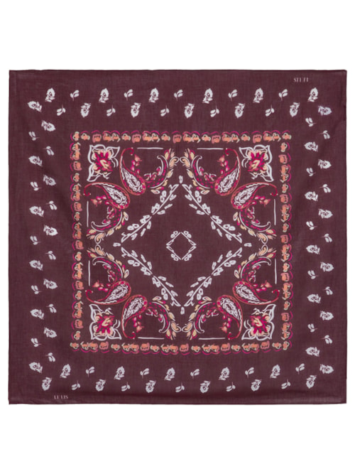 Lenço Feminino Paisley - Marrom
