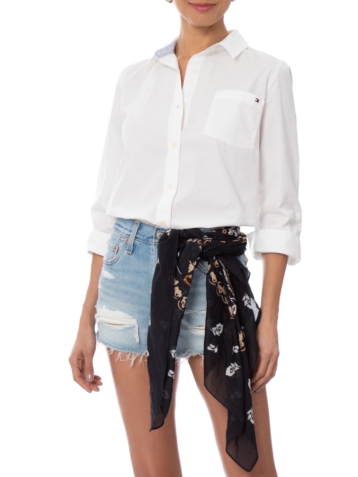 Lenço Feminino Paisley Preto Le Lis