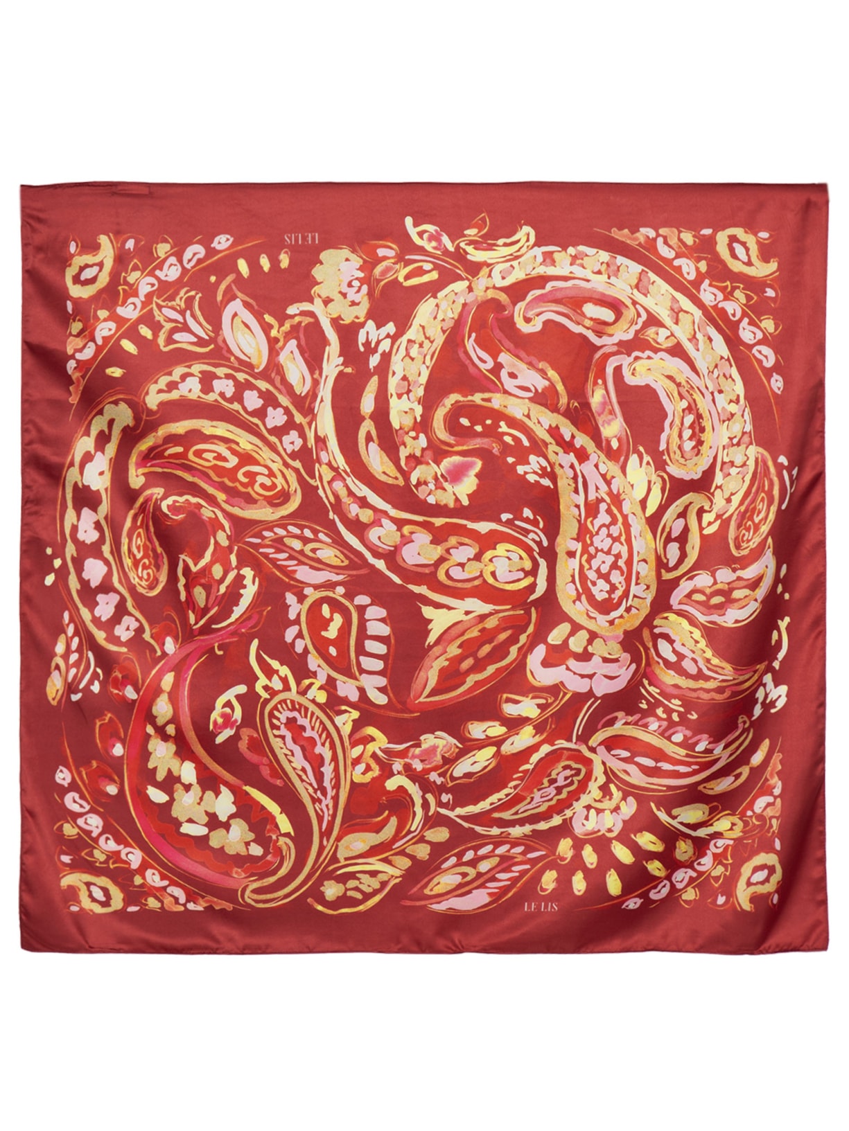 Lenço Feminino Paisley Vermelho Le Lis