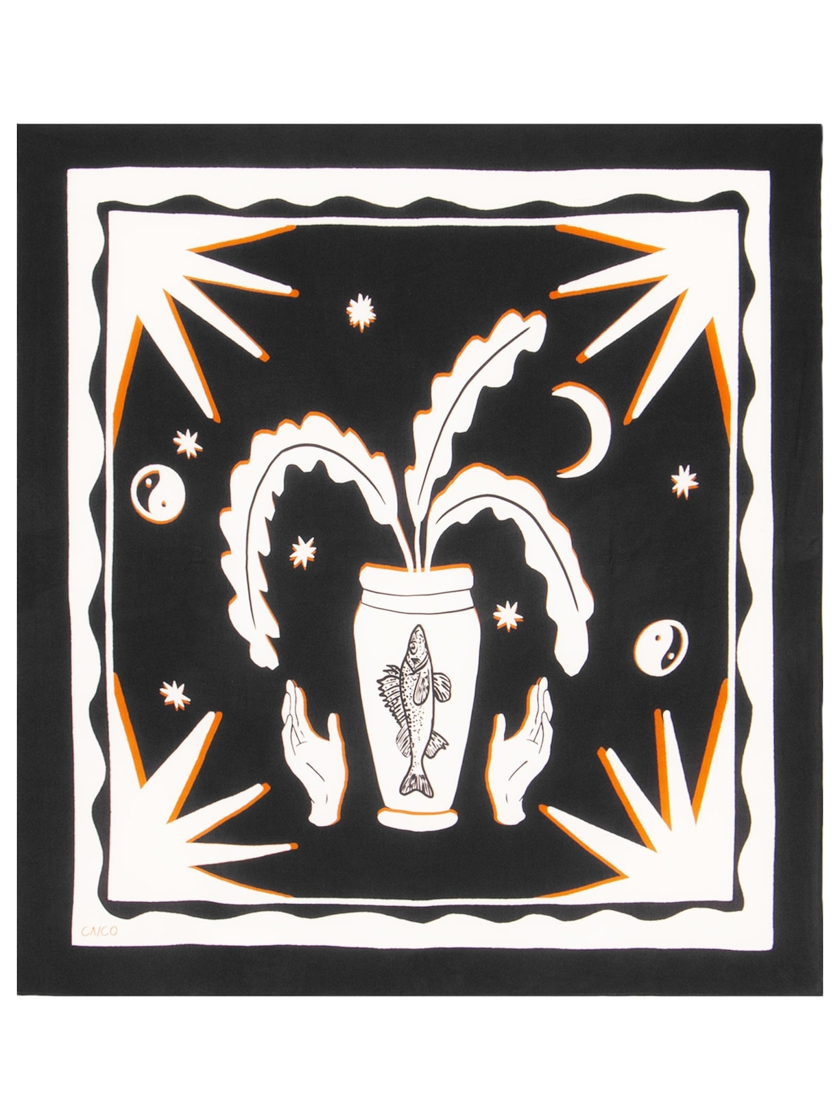 Lenço Feminino Panneaux Magna - Preto