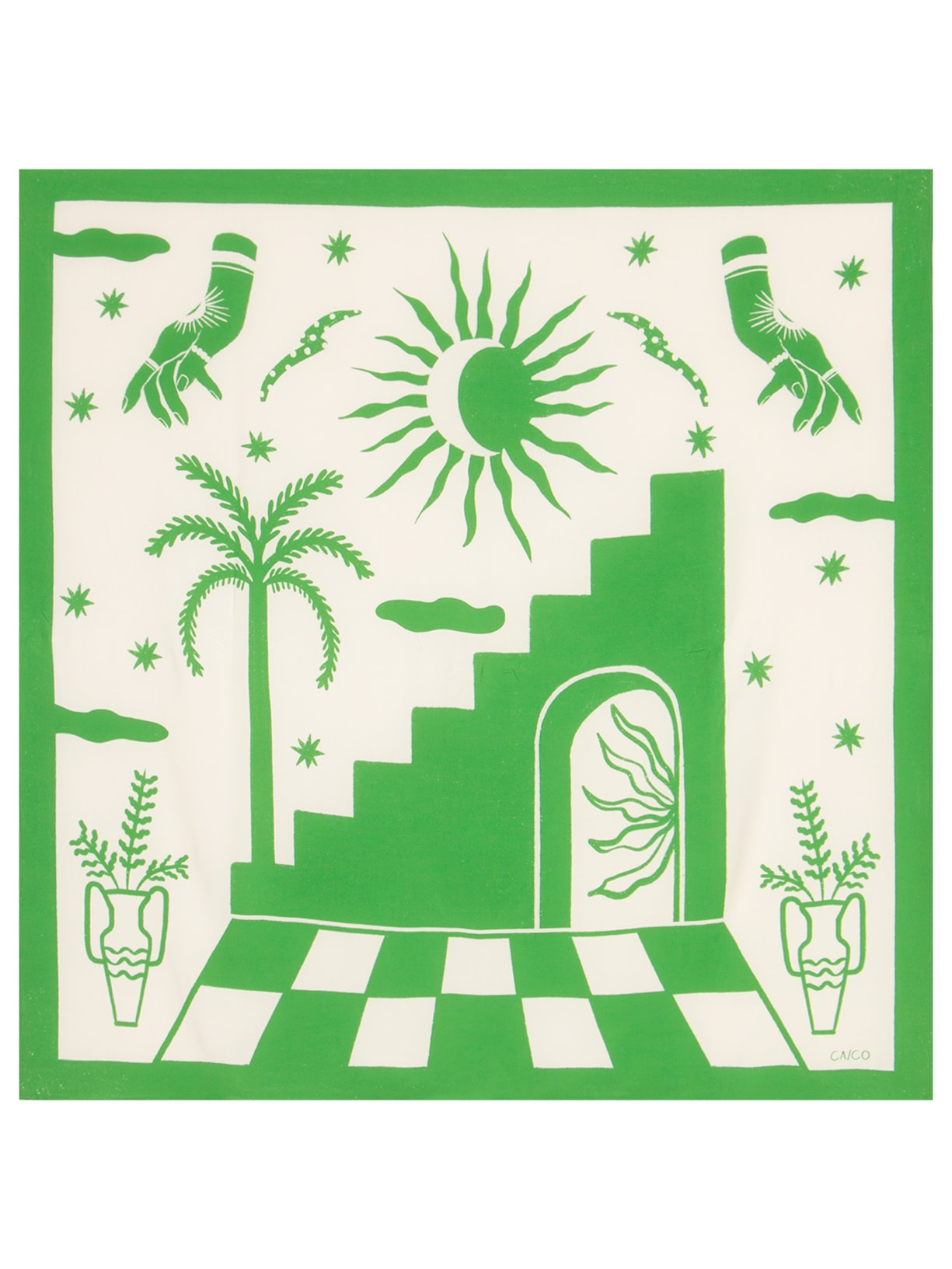 Lenço Feminino Panneaux Nilo - Verde