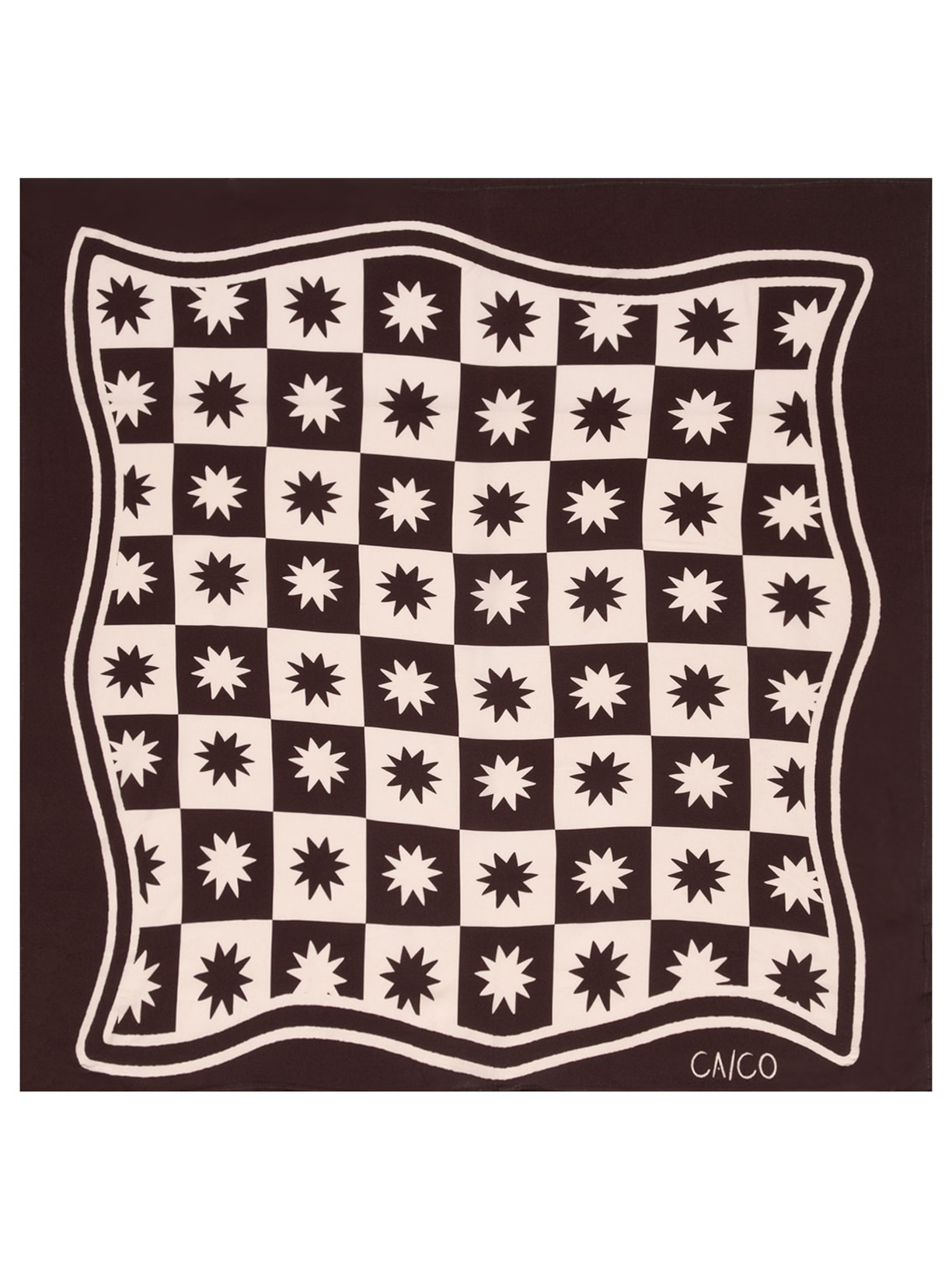 Lenço Feminino Quadriculado - Marrom