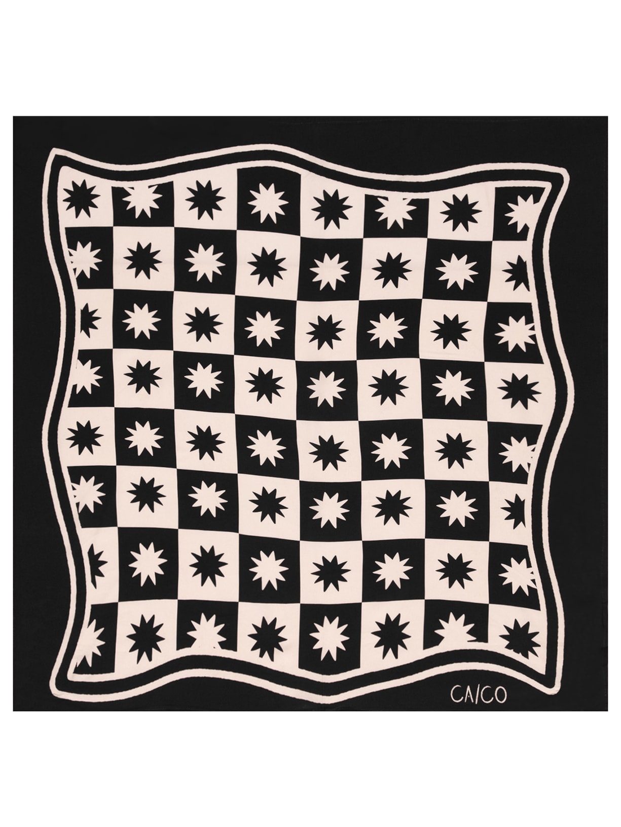 Lenço Feminino Quadriculado - Preto