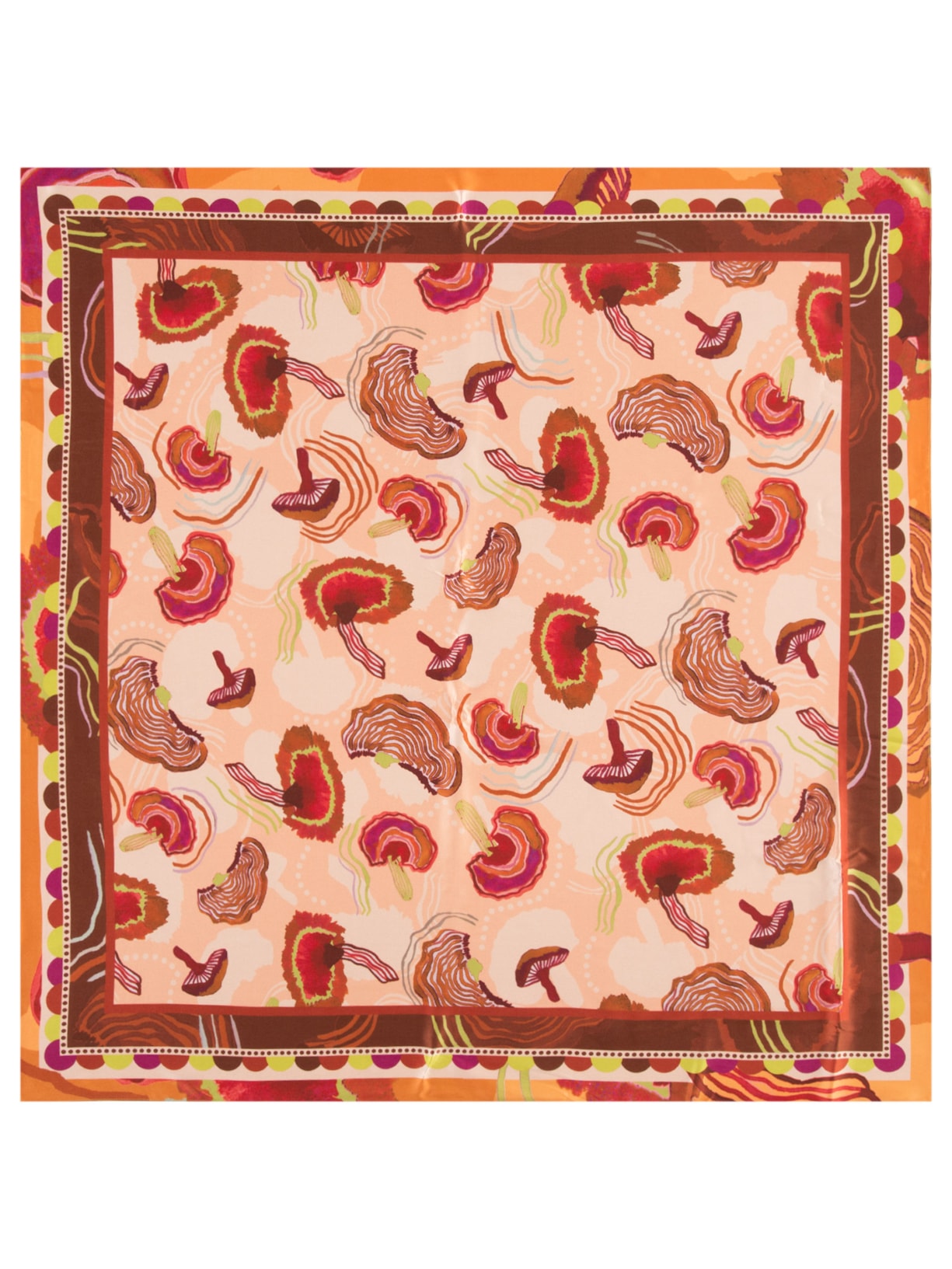 Lenço Feminino Seda Mushroom - Rosa