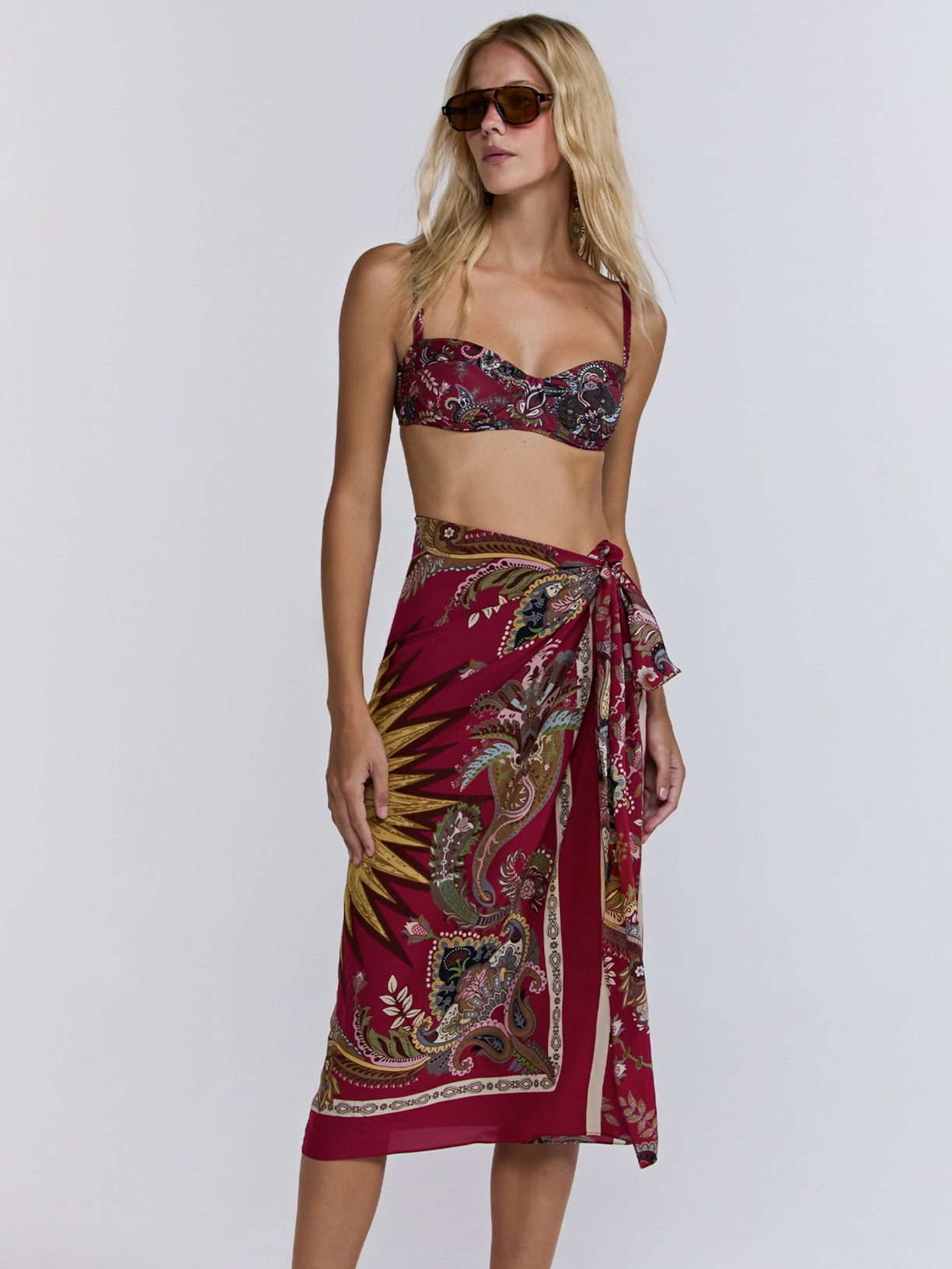 Lenço Feminino Vermelho Triya