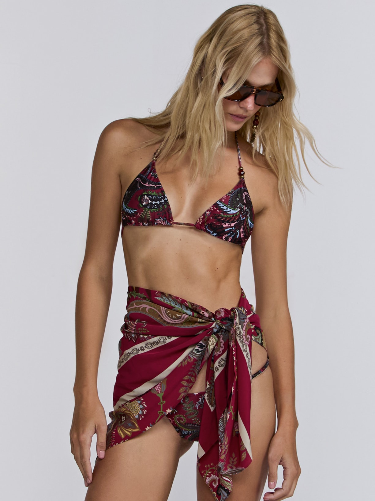 Lenço Feminino Vermelho Triya