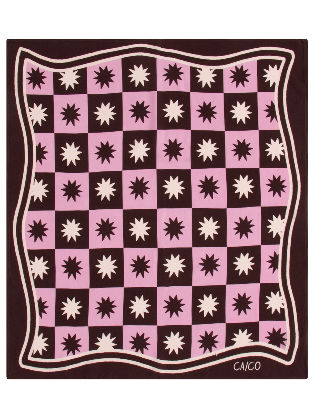 Lenço Feminino Xadrez - Rosa