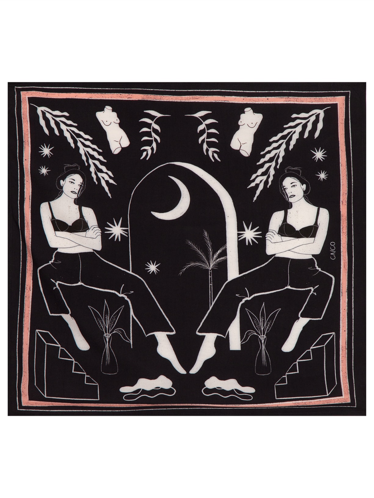 Lenço Greco - Preto