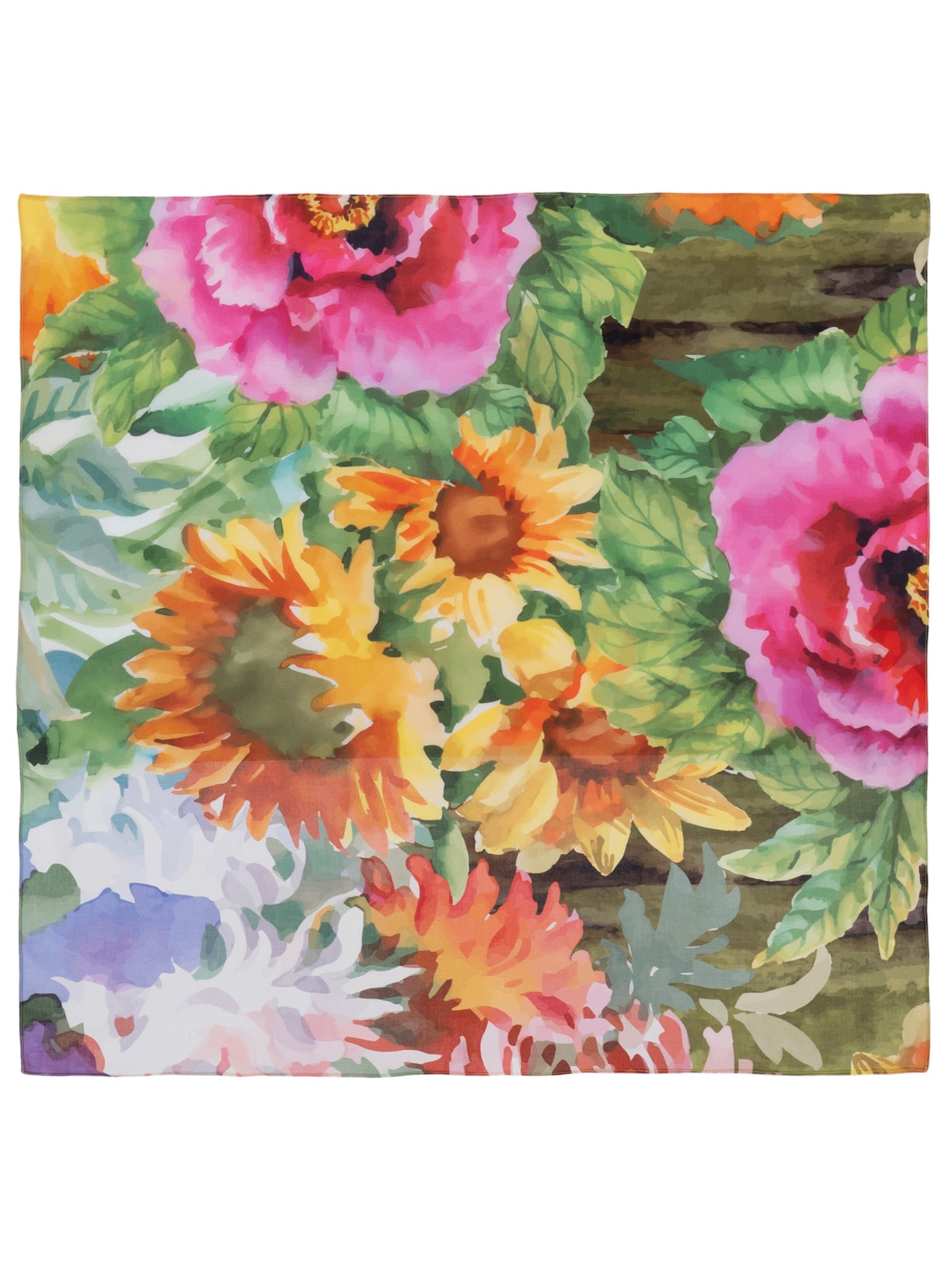 Lenço Jardim Aquarela - Amarelo