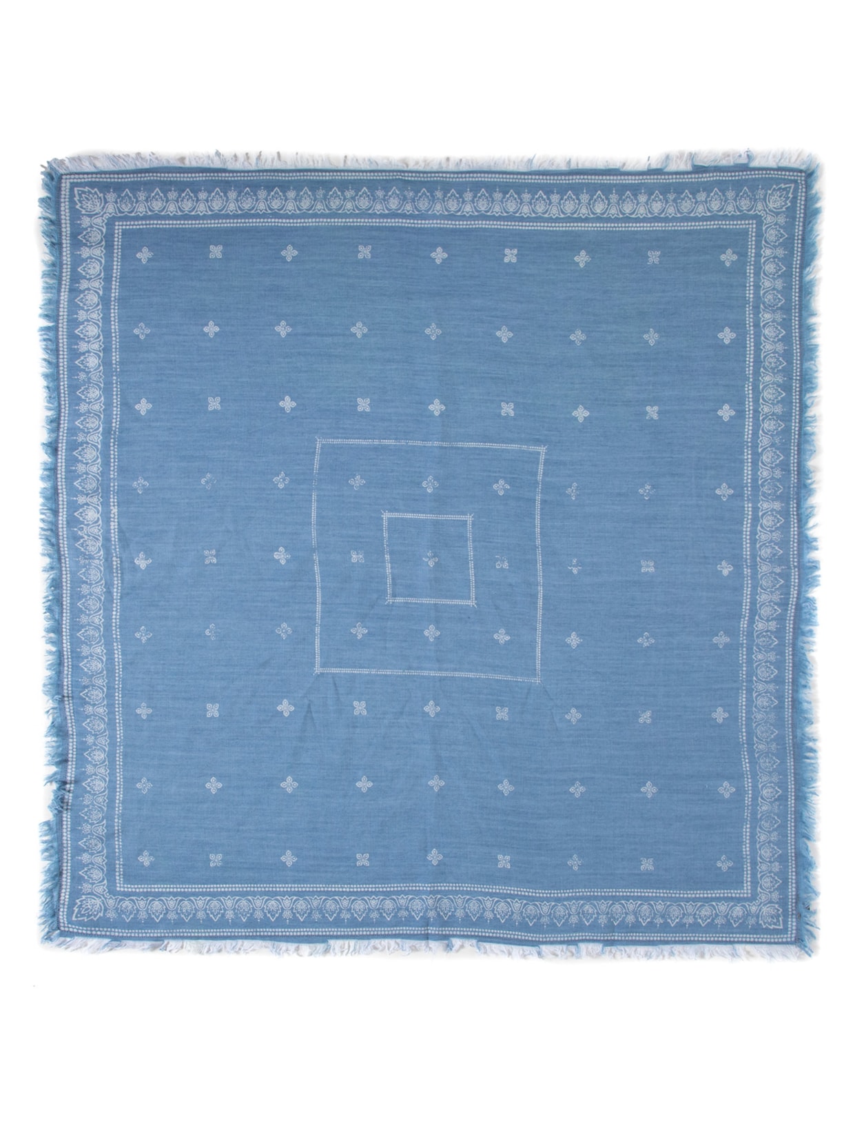 Lenço Jeans Estampado - Azul