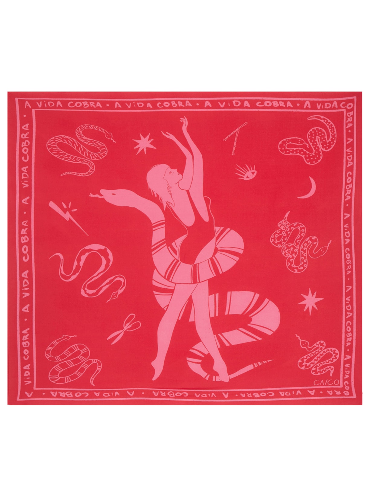 Lenço Panneaux Cobra - Vermelho