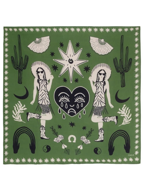 Lenço Panneaux Corazón - Verde