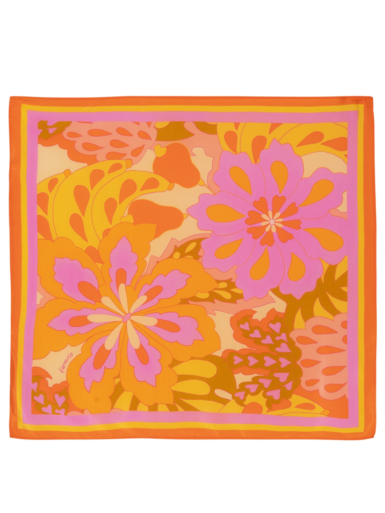 Lenço Praia Flora Lee - Amarelo