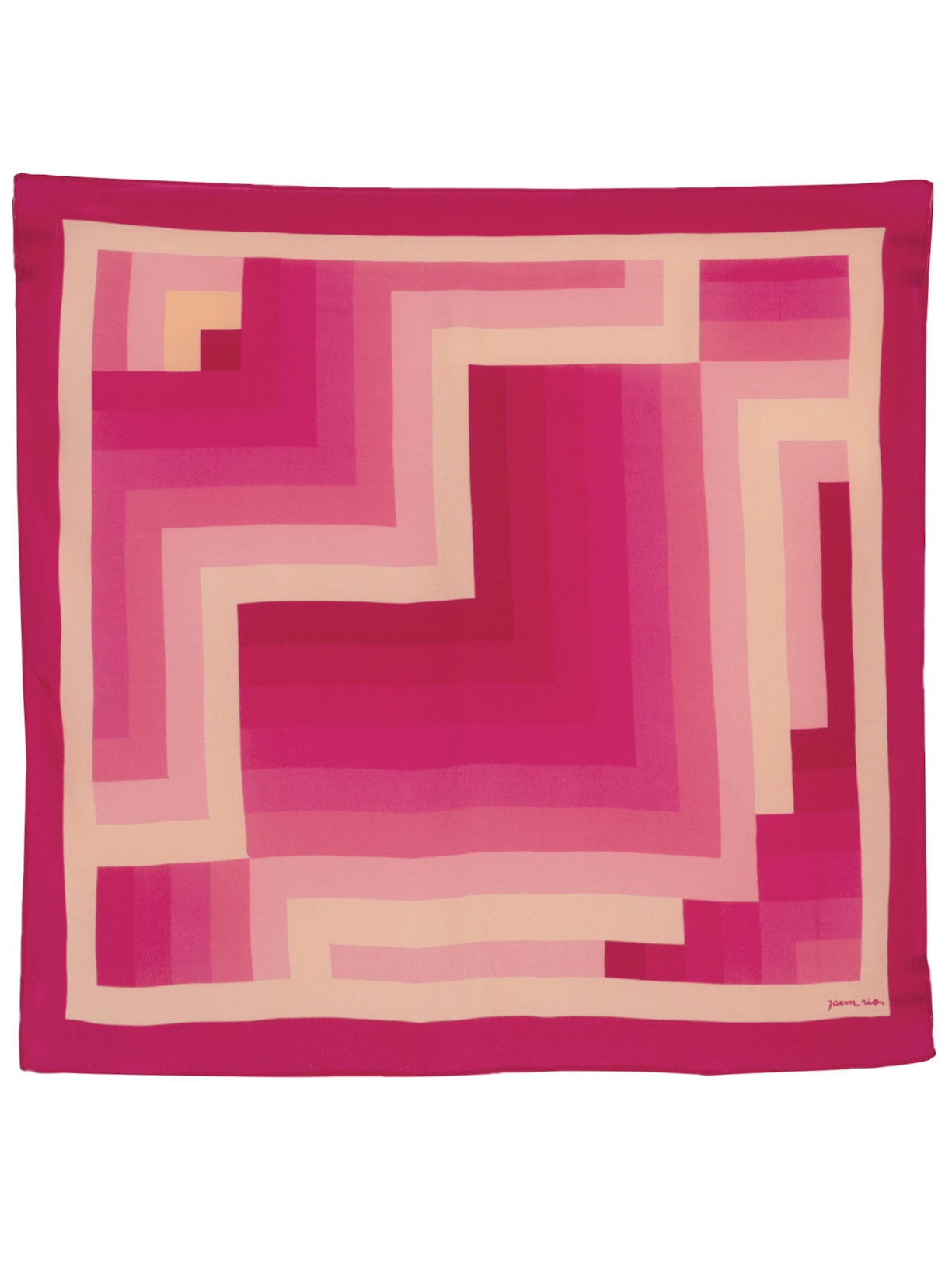 Lenço Praia Listras Coração - Rosa