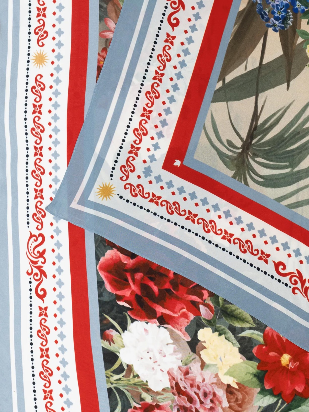 Lenço Scarf Beach Roses Off White Triya