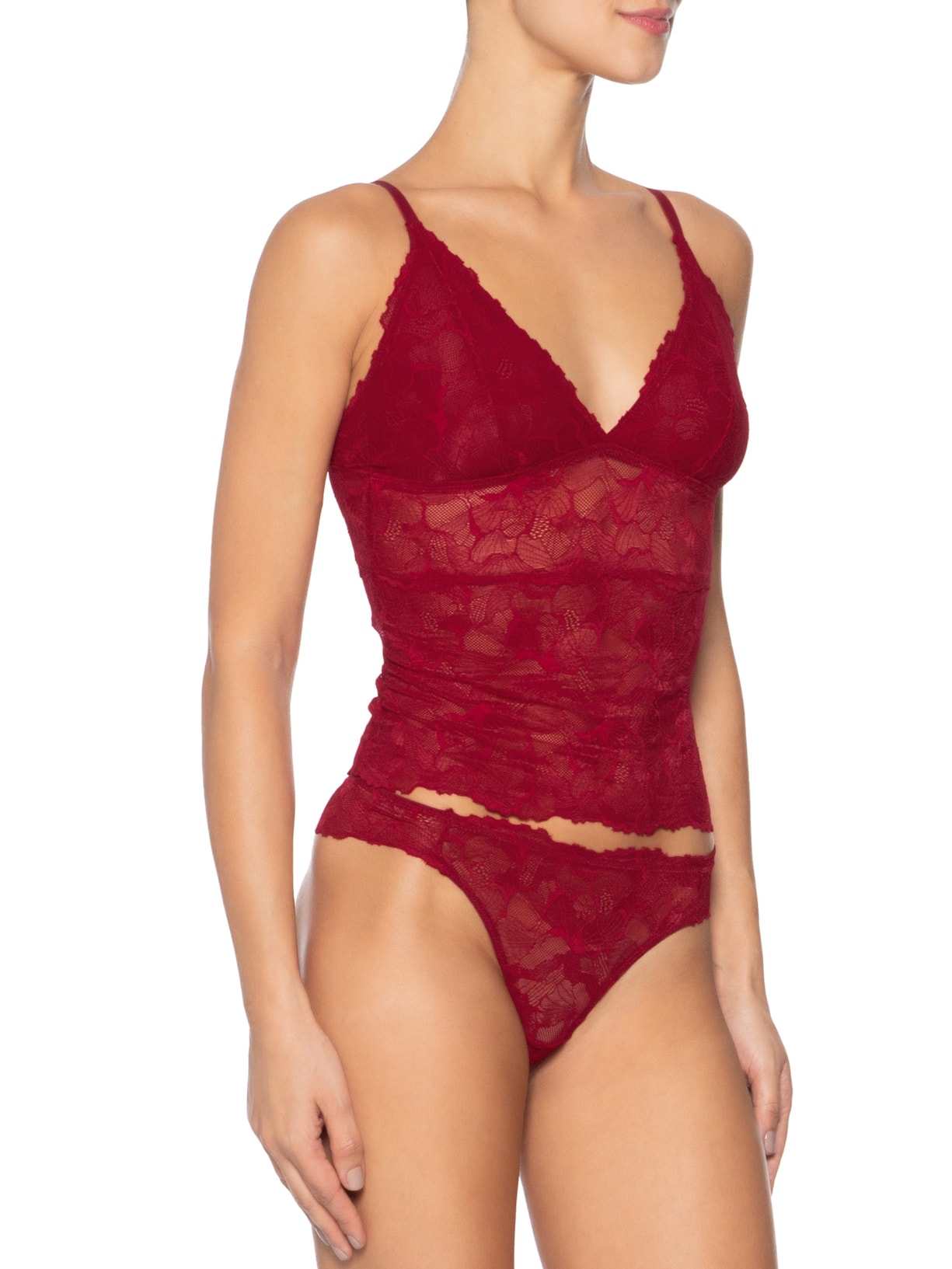 Lingerie Triângulo Bridal Lace Vermelho Calvin Klein Underwear