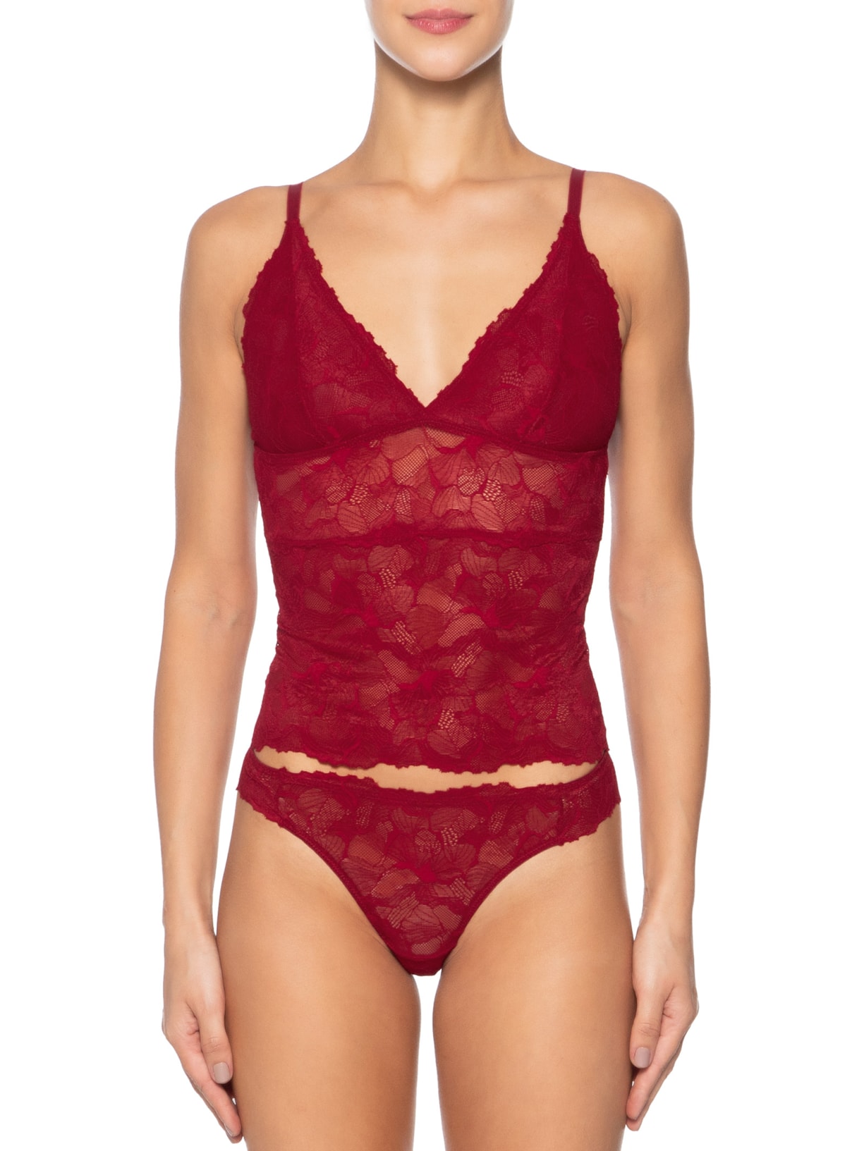 Lingerie Triângulo Bridal Lace Vermelho Calvin Klein Underwear