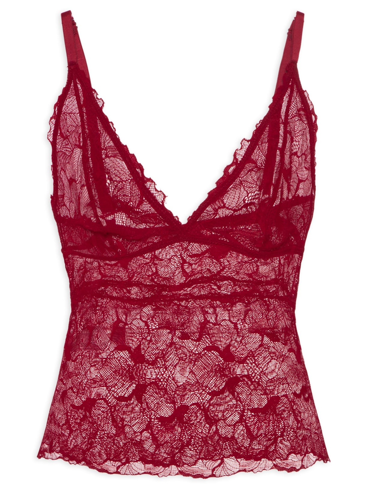Lingerie Triângulo Bridal Lace Vermelho Calvin Klein Underwear