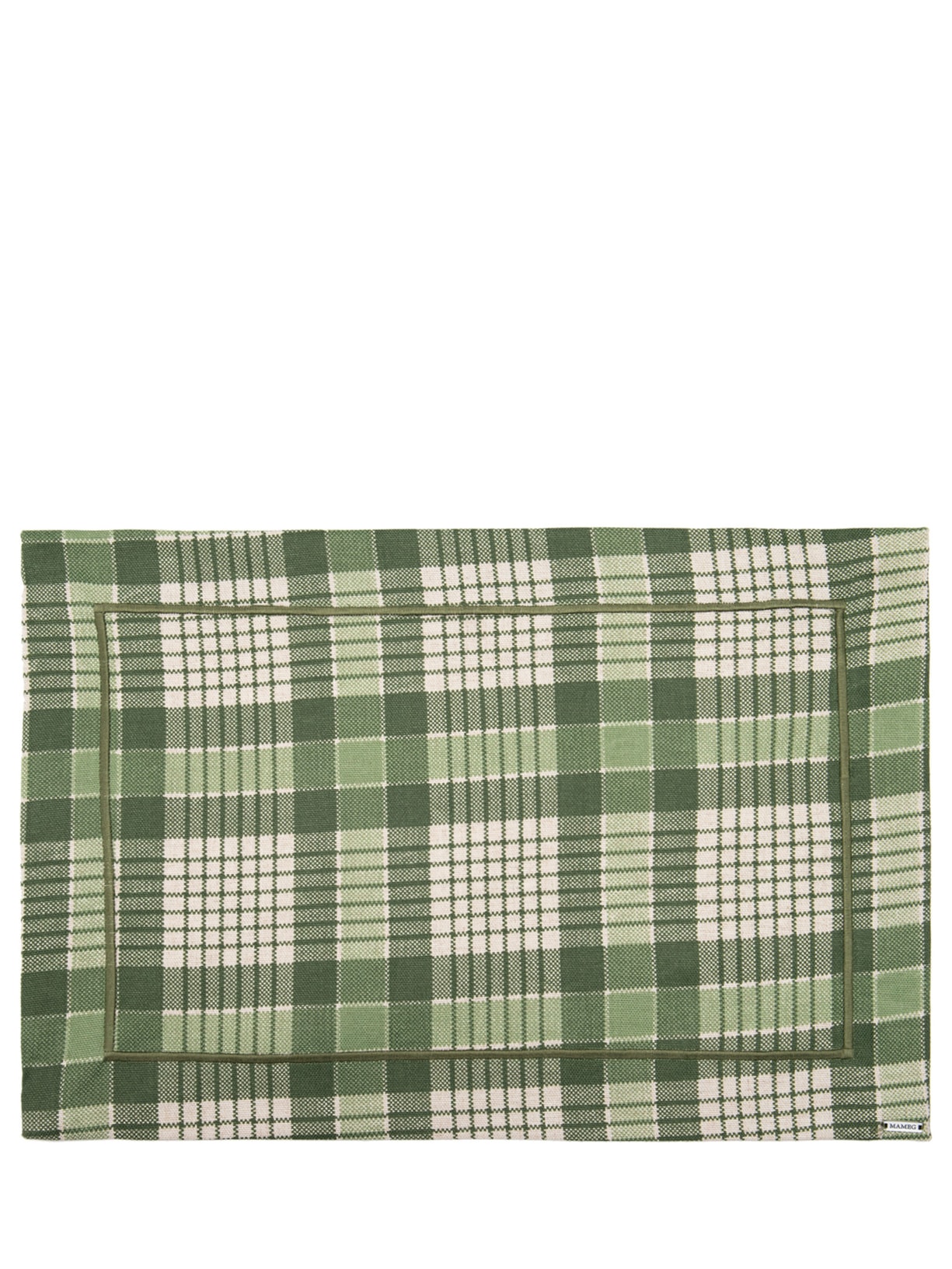 Lugar Americano Barra Bordada Xadrez 1 Unidade - Verde