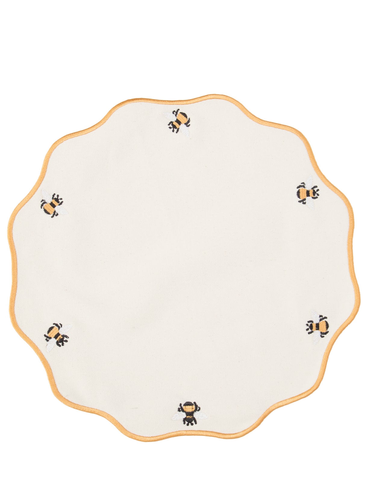 Lugar Americano Bordado Abelhas 1 Unidade Off White '2Home