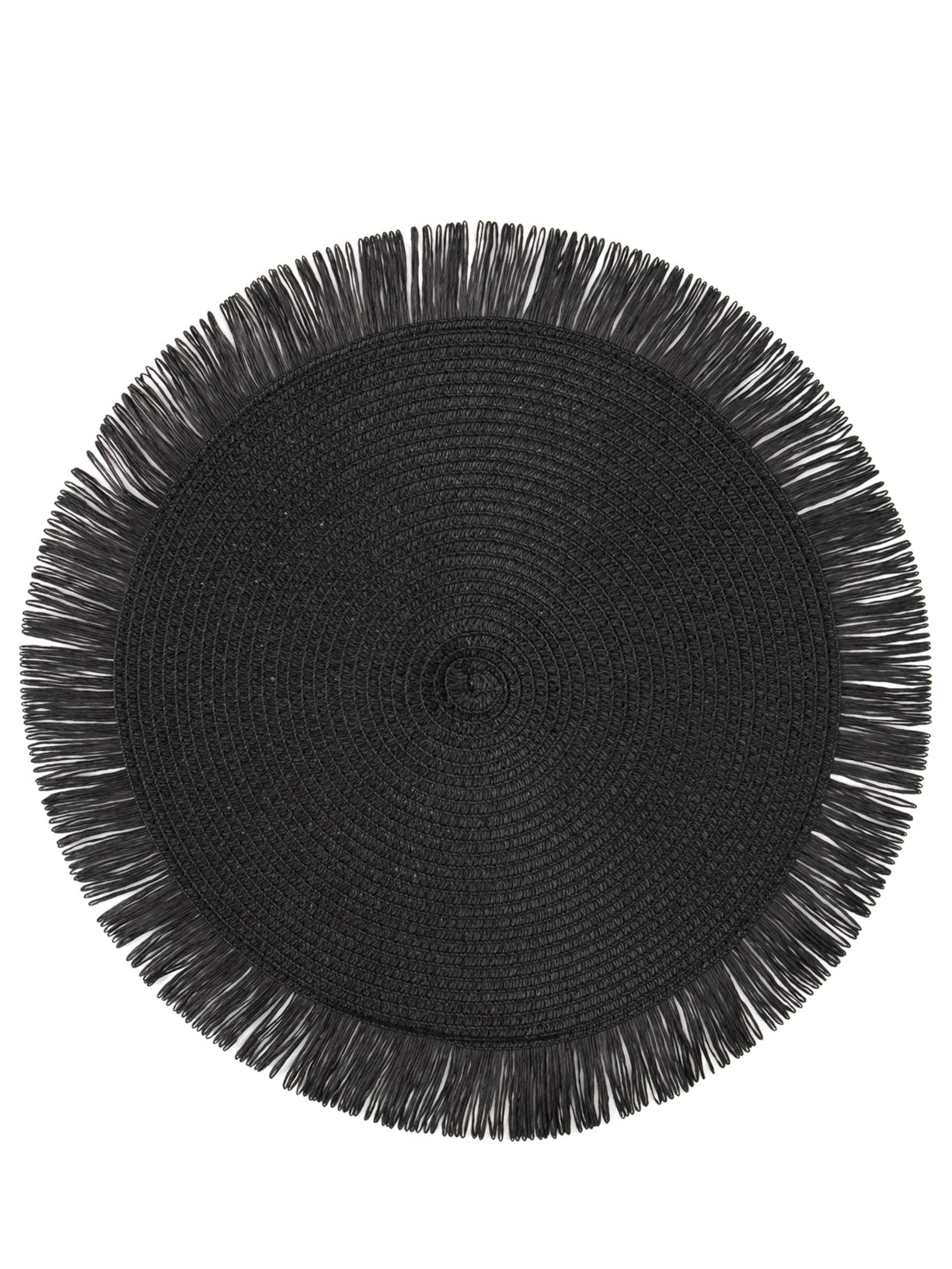 Lugar Americano Em Fibra Natural 1 Peça - Preto