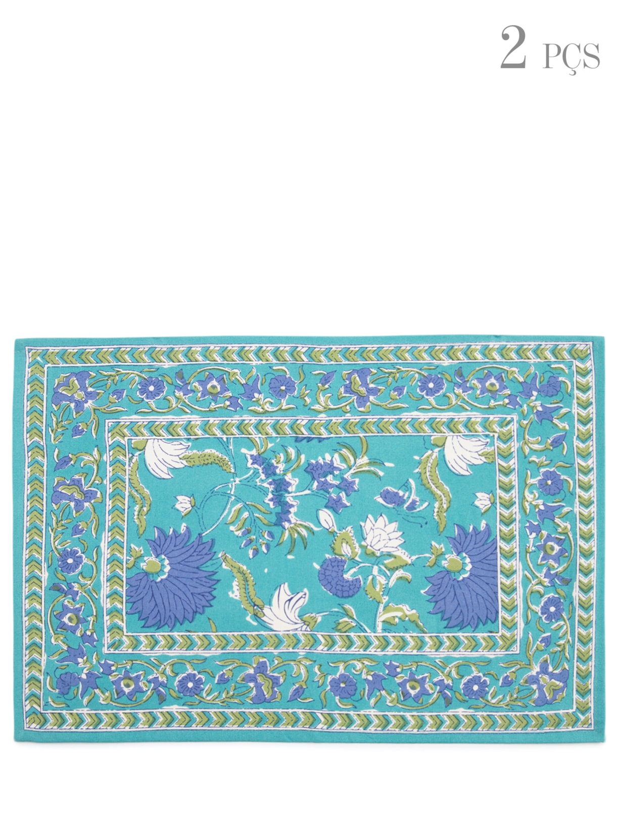 Lugar Americano Estampado Andria Set 2 Unidades Azul Souq