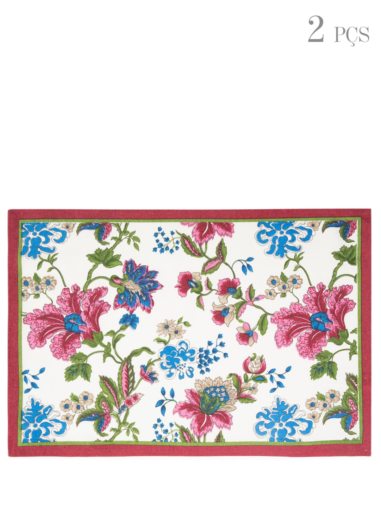 Lugar Americano Estampado Elisa Set 2 Unidades - Branco