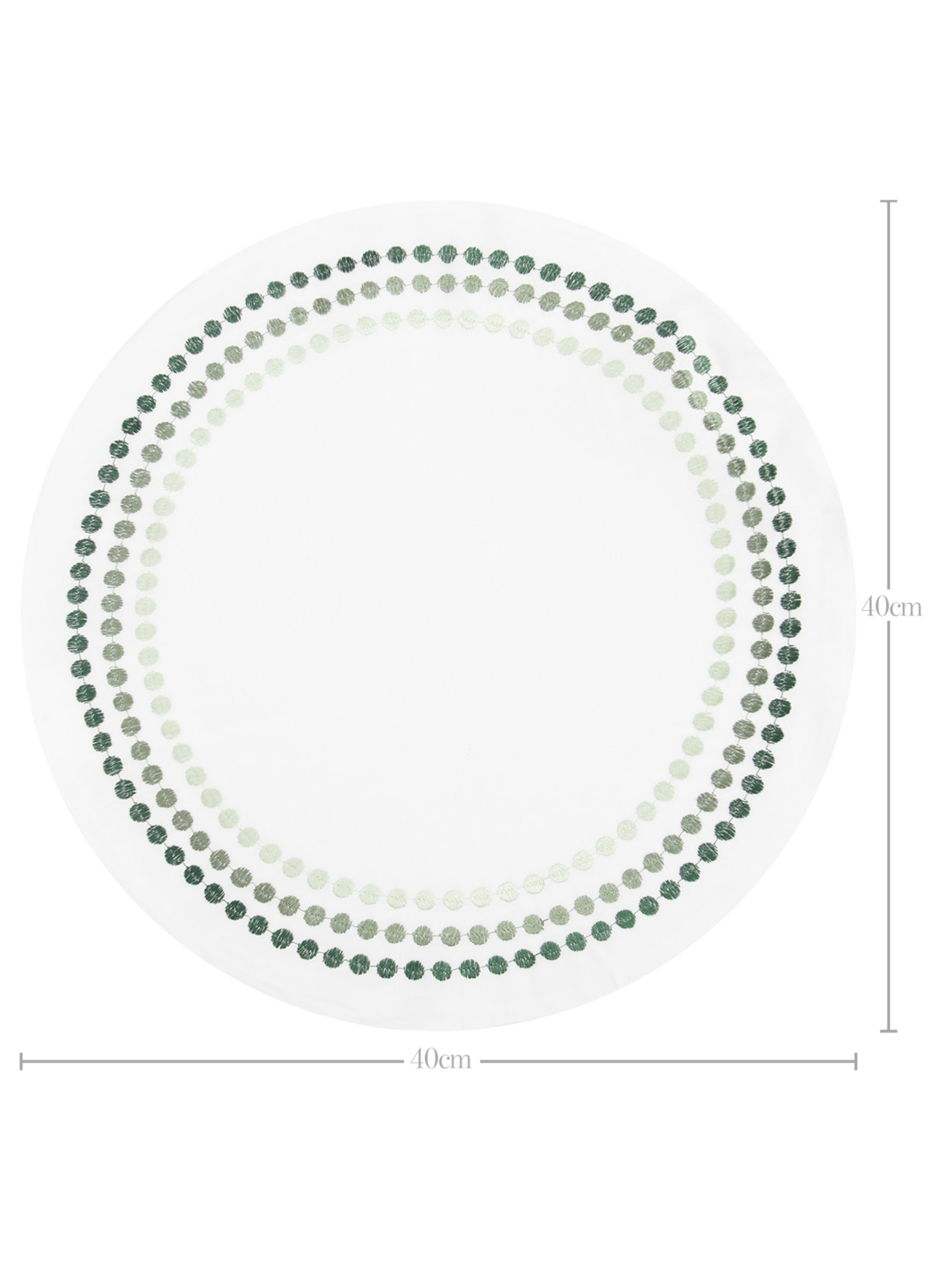 Lugar Americano Puntini 1 Unidade Verde '2Home