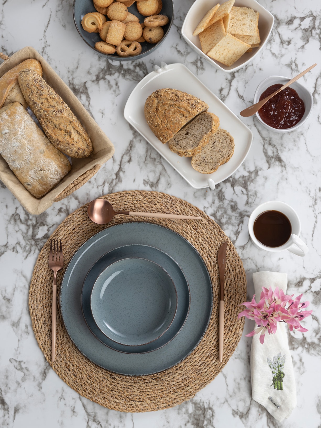 Lugar Americano Redondo Em Fibra Natural 1 Unidade Bege '2Home