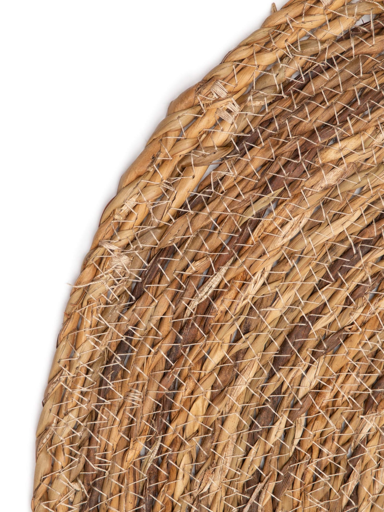 Lugar Americano Redondo Em Fibra Natural 1 Unidade Bege '2Home